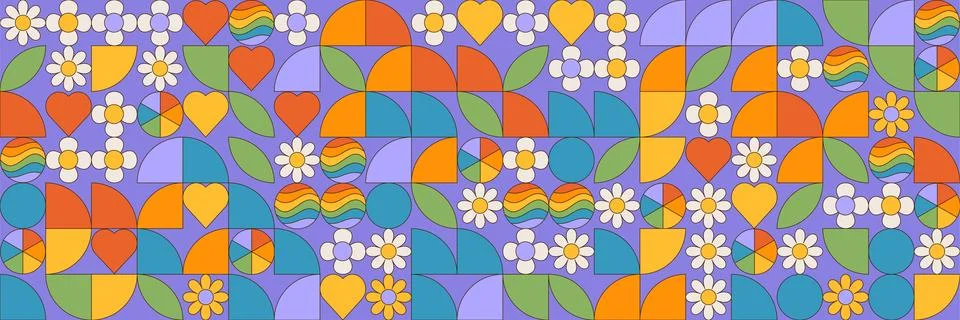 Seamless pattern with simple geometric minimalistic abstract shapes and figures イラスト素材