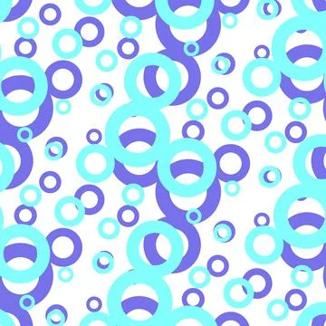 Seamless pattern of simple geometric shapes in blue and purpule shades. Abstract Illustrazione stock