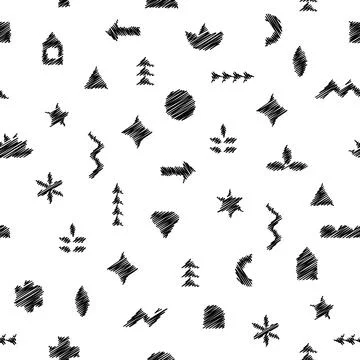 Seamless pattern of simple geometric shapes. Vector illustration Illustrazione stock