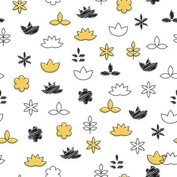 Seamless pattern of simple geometric shapes. Vector illustration Illustrazione stock