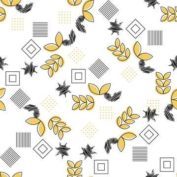 Seamless pattern of simple geometric shapes. Vector illustration イラスト素材