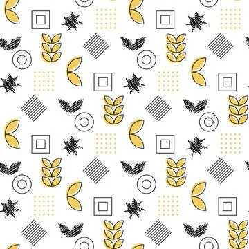 Seamless pattern of simple geometric shapes. Vector illustration Illustrazione stock