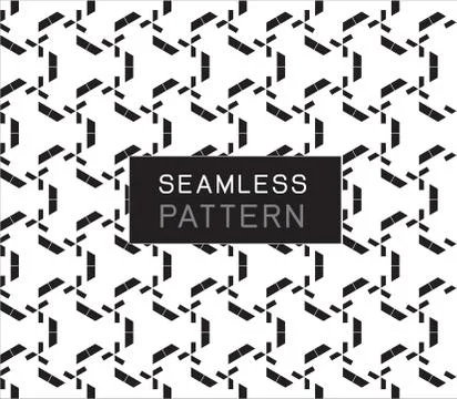 Seamless pattern with simple line geometric concept on white background. Stock Illustration