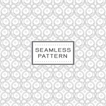 Seamless pattern with simple line geometric concept on white background. Stock Illustration
