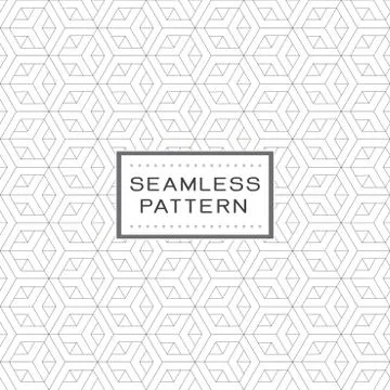 Seamless pattern with simple line geometric concept. Stock Illustration