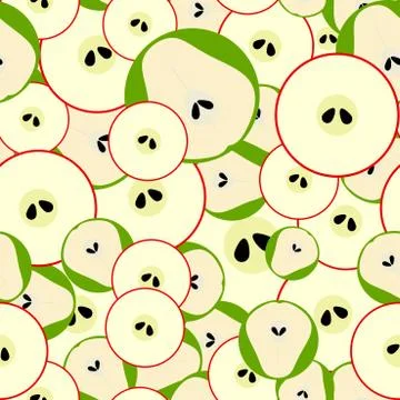 Seamless pattern with simple mosaic fruits. Illustrazione stock