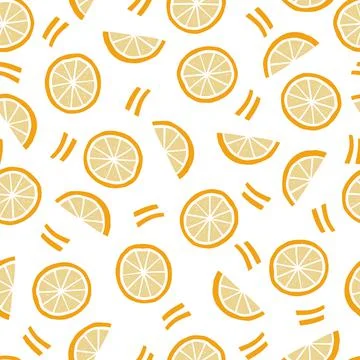 Seamless pattern of simple orange Illustrazione stock