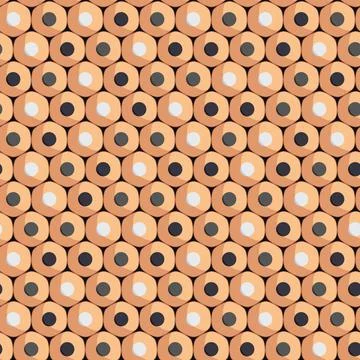 Seamless pattern of simple pencils for drawing. Vector background. Stock Illustration