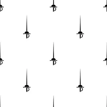 Seamless pattern with simple rapier sword icons. Vector illustration for desi Stock Illustration