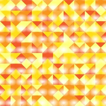 Seamless pattern of simple triangles in glowing red, orange and yellow colors Stockillustratie