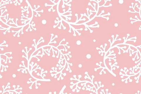 Seamless Pattern, Simple Twig drawing. Concept of Herbs and Plants. Stock Illustration