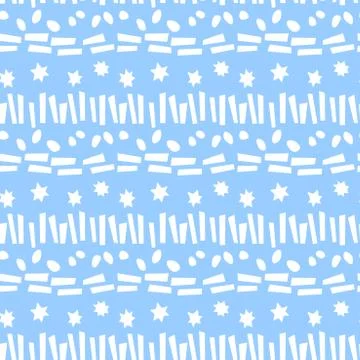 Seamless pattern of simple vector bright elements stars points rounds stripes イラスト素材