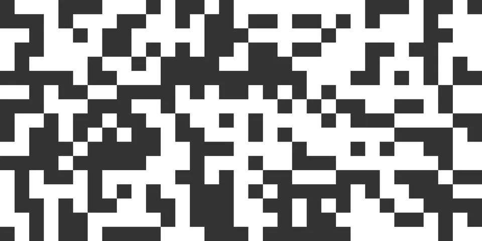 Seamless pattern, simulated QR code, for background, banner, screen saver, de Stock Illustration