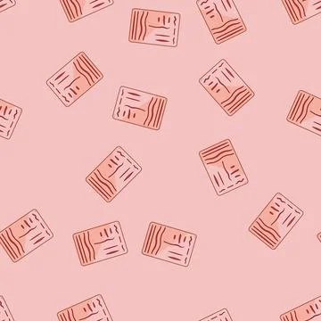 Seamless pattern simulation suture practice pad cartoon vector Stock Illustration