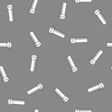 Seamless pattern Single aluminum rivet finding application in construction Illustrazione stock