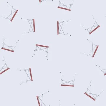 Seamless pattern single folding table cartoon vector Stock Illustration