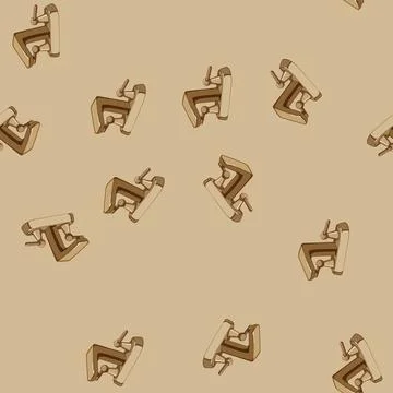 Seamless pattern sink bathroom faucet cartoon vector Stock Illustration