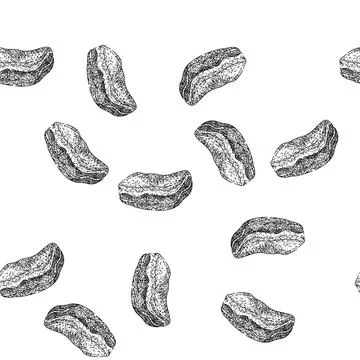 Seamless pattern sirloin meat sketch hand drawn Stock Illustration