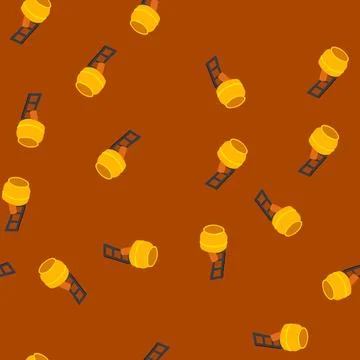 Seamless pattern site concrete mixer cartoon vector Illustrazione stock