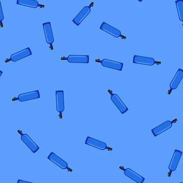 Seamless pattern sitting diving cylinder cartoon vector Stock Illustration