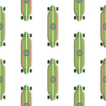 Seamless pattern skateboard and longboards Stock Illustration