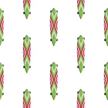 Seamless pattern skateboard and longboards Illustrazione stock