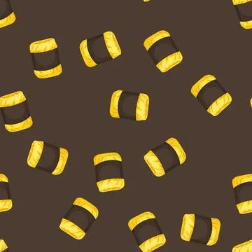 Seamless pattern skein yarn wool cartoon vector Stockillustratie