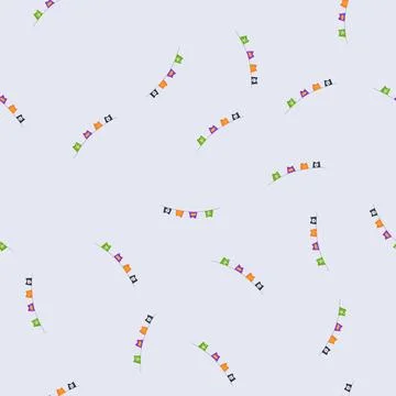 Seamless pattern skeleton halloween garland cartoon vector イラスト素材