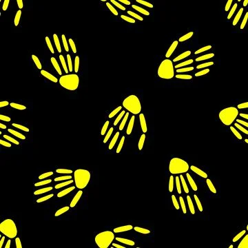 Seamless pattern of Skeleton hand. bones pattern Stock Illustration