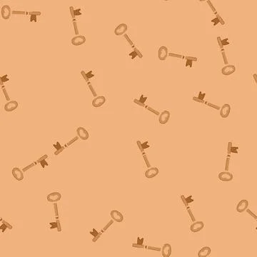 Seamless pattern skeleton key with heart bow unlocking love concept イラスト素材