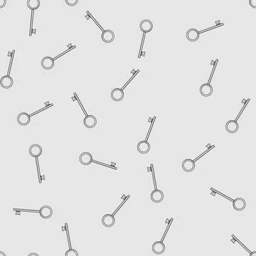 Seamless pattern Skeleton key providing access security and opening solutions イラスト素材