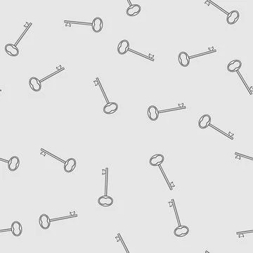 Seamless pattern Skeleton key providing symbol of unlocking solution concept イラスト素材