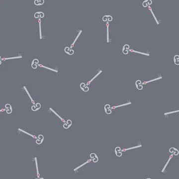 Seamless pattern skeleton key unlocking secrets and finding solutions concept 스톡 일러스트