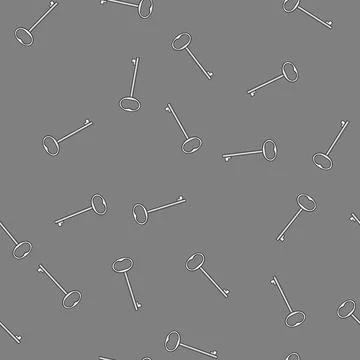 Seamless pattern Skeleton key vector graphic representing access and solution イラスト素材