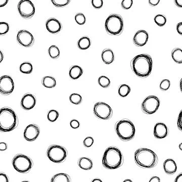 Seamless pattern with sketch ellipses shape Illustrazione stock