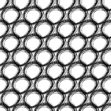 Seamless pattern with sketch ellipses shape Illustrazione stock