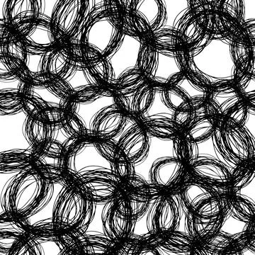 Seamless pattern with sketch ellipses shape Illustrazione stock