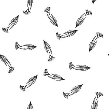 Seamless pattern sketch freesia sketch hand drawn Stock Illustration