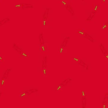 Seamless pattern sketch pepper chili cartoon vector Stock Illustration