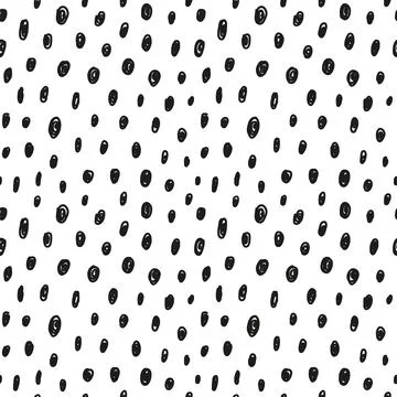 Seamless pattern with sketched dots. 스톡 일러스트