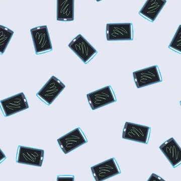 Seamless pattern sketching digital handwriting pad cartoon vector 스톡 일러스트