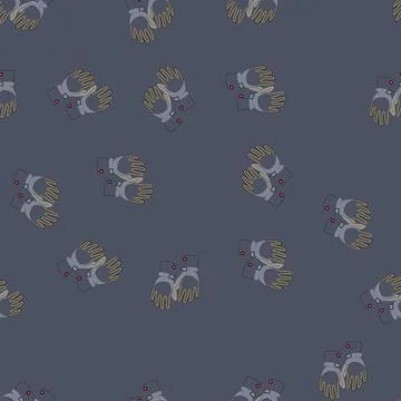 Seamless pattern skiing gloves heated cartoon vector 스톡 일러스트