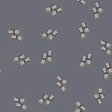 Seamless pattern skiing gloves heated cartoon vector Illustrazione stock