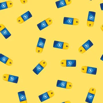 Seamless pattern skin bug spray color icon vector イラスト素材