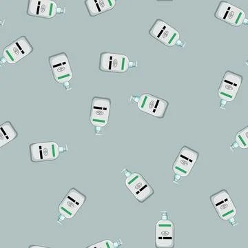 Seamless pattern skin cleansing cream cartoon vector Stock Illustration