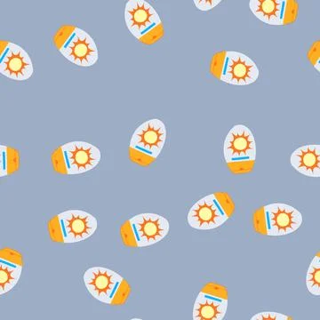 Seamless pattern skin sun cream cartoon vector Illustrazione stock