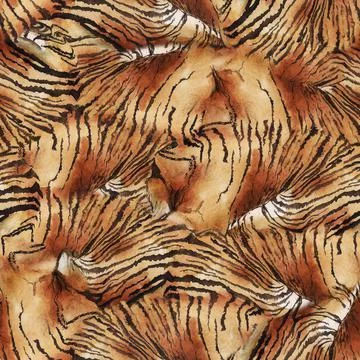 Seamless pattern with skin of tiger Stock Illustration