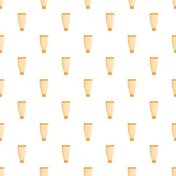 Seamless pattern with skincare cosmetic tubes on white Stock Illustration