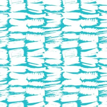 Seamless pattern sky blue white brush strokes lines design, abstract simple s 스톡 일러스트