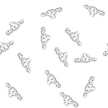 Seamless pattern sky cloud sketch hand drawn Illustration